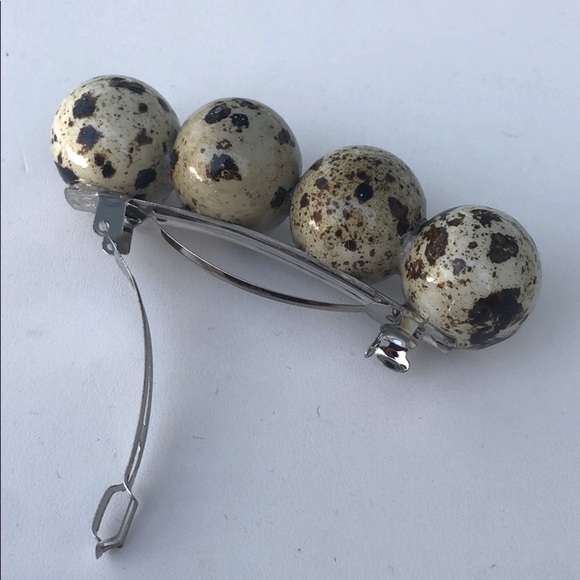 Barrette- Real Quail Eggs! Handmade and Laquered - Picture 2 of 3